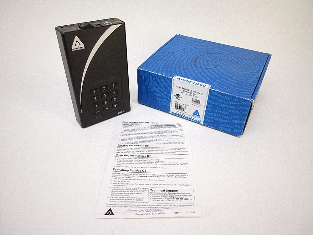 Apricorn encrypted external hard drive